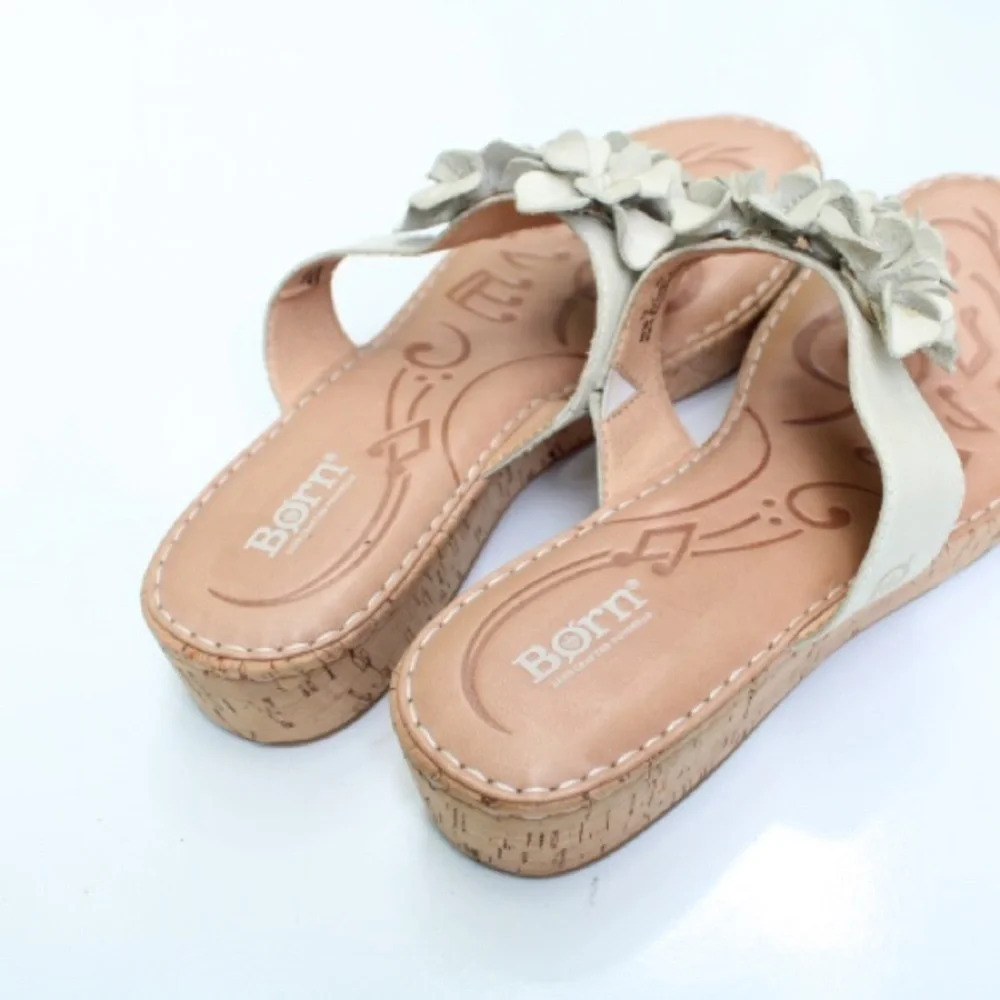 Born Women's Beige Floral Toe-Post Sandals - Picture 9 of 11